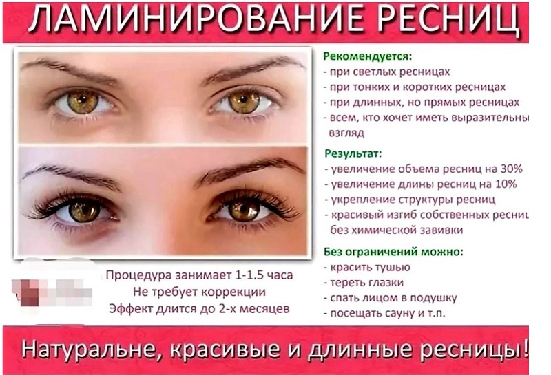 Ламинирование ресниц: сколько держится