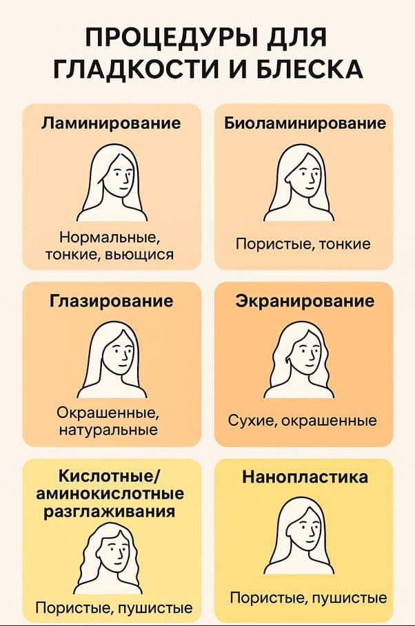 Салонные процедуры для восстановления, блеска и гладкости волос: какие бывают, как делают